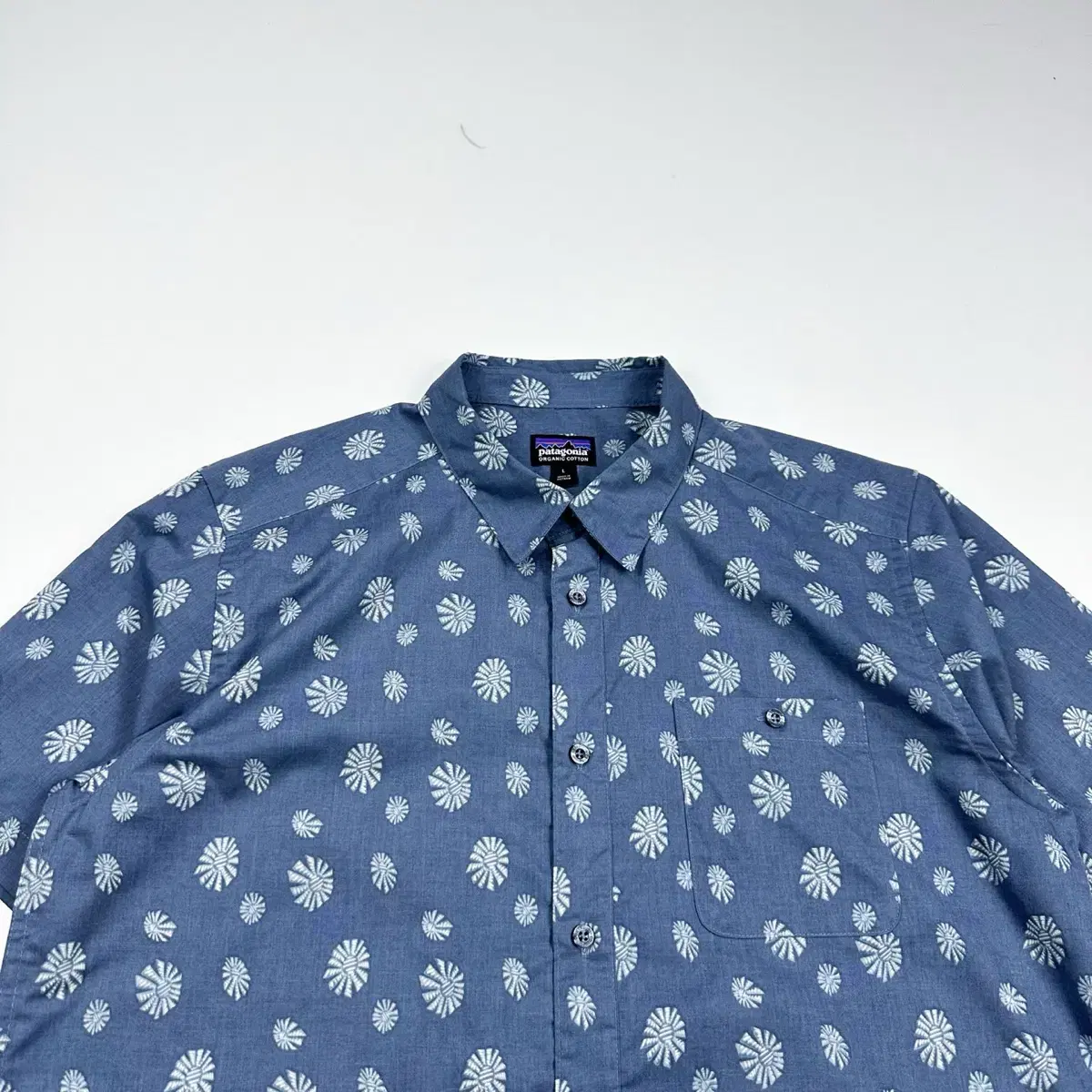 patagonia ストライプ 半袖シャツ M 本物です/M ] パタゴニアンストライプ半袖シャツ